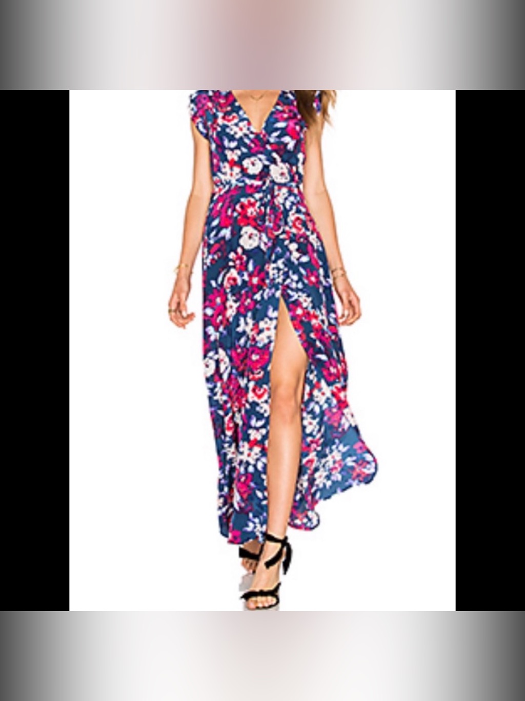 Like New Yumi Kim Swept Away Silk Floral Maxi Dress
